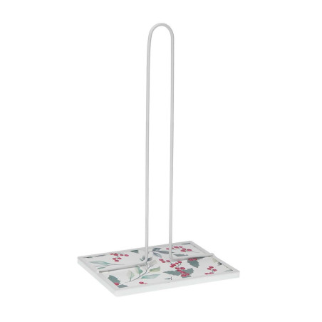 Kitchen Paper holder Versa Acebo Metal Steel MDF Wood 16,5 x 31 x 13 cm