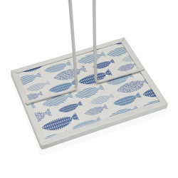 Kitchen Paper holder Versa Fish Metal Steel MDF Wood 16,5 x 31 x 13 cm