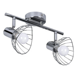 Ceiling Light Activejet AJE-GIZEL 2P Silver Metal 40 W