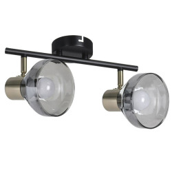 Ceiling Light Activejet AJE-LISA 2P Black Golden Metal 40 W