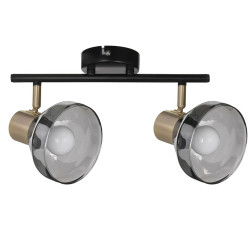 Ceiling Light Activejet AJE-LISA 2P Black Golden Metal 40 W