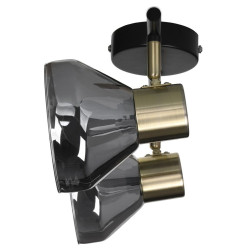 Ceiling Light Activejet AJE-LISA 2P Black Golden Metal 40 W