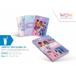 Notebook Wow Generation A5 Soft cover 3 Units