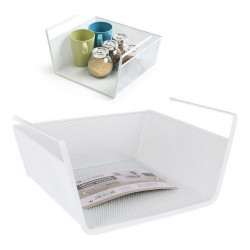 Basket for Kitchen Shelf Confortime Metal White (24,5 x 25 x 14 cm)