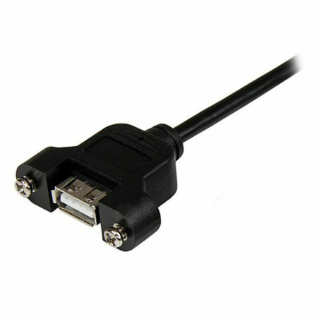 USB Cable USB M Startech USBPNLAFAM1 Black 30 cm