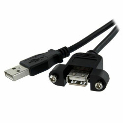 USB Cable USB M Startech USBPNLAFAM1 Black 30 cm