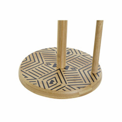 Kitchen Paper holder DKD Home Decor Black Natural Bamboo 16,5 x 16,5 x 35 cm