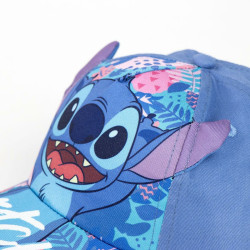 Child Cap with Ears Stitch Blue