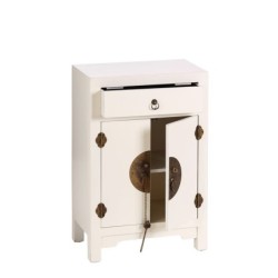 Nightstand ORIENTE 45 x 26 x 69 cm Wood White