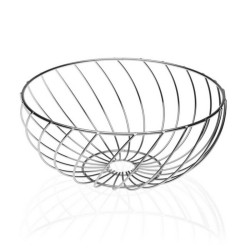 Fruit Bowl Metal Chromed (26 x 12 x 26 cm)