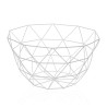 Fruit Bowl Versa White Steel Iron (27 x 13 x 27 cm)