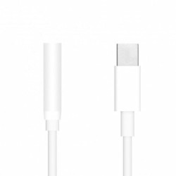 USB-C to Jack 3.5 mm Adapter PcCom Essential White 10 cm