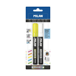 Marker pen/felt-tip pen Milan Fluoglass Erasable ink PVC