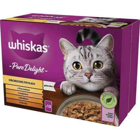 Cat food Whiskas Pure Delight Chicken Turkey Duck Birds 12 x 85 g