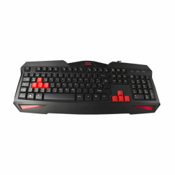 Keyboard and Mouse Tacens MCP1 Black Red Monochrome Spanish Qwerty