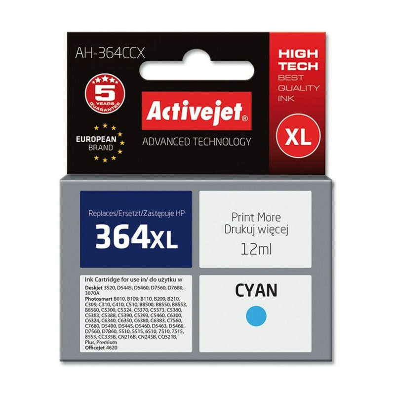 Original Ink Cartridge Activejet AH-364CCX Cyan