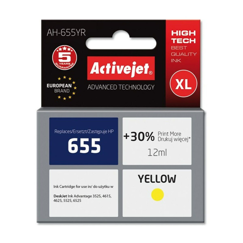 Original Ink Cartridge Activejet AH-655YR Yellow