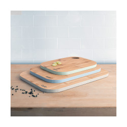 Bamboo Cutting Board Quid Blue Wood (33 x 23 x 1,5 cm)