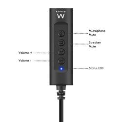 Audio Jack Adapter Ewent Built-in microphone 50 cm