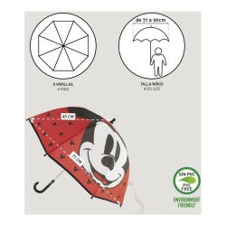 Umbrella Mickey Mouse Red (Ø 71 cm)