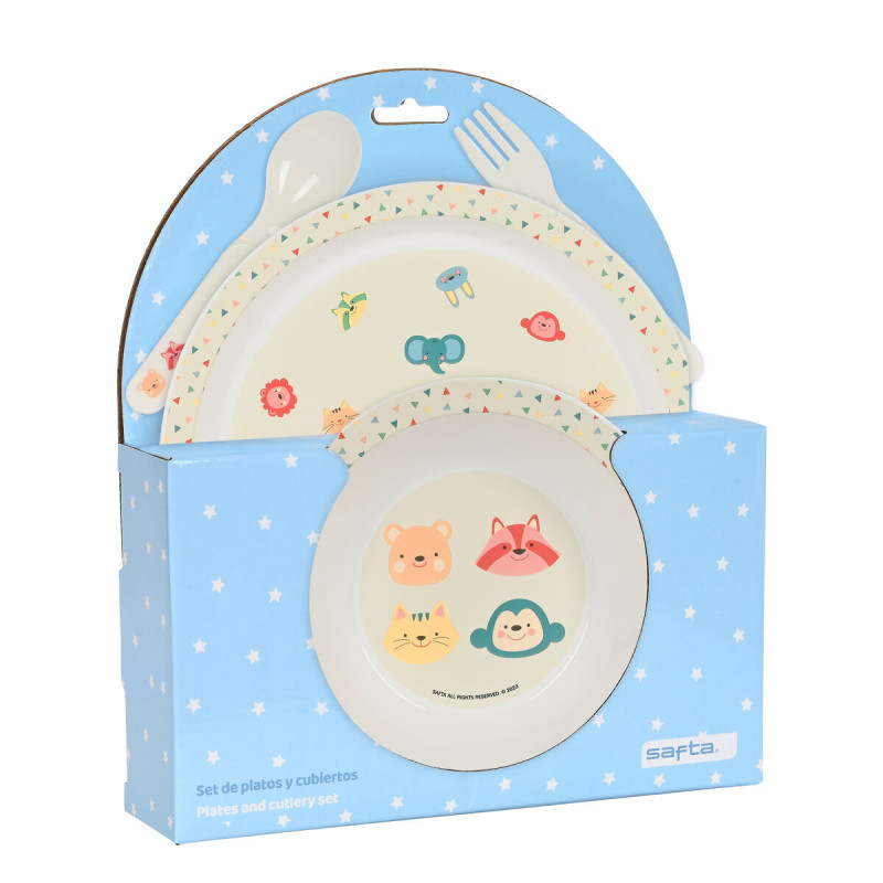 Children’s Dinner Set Safta Cabecitas (4 Pieces)