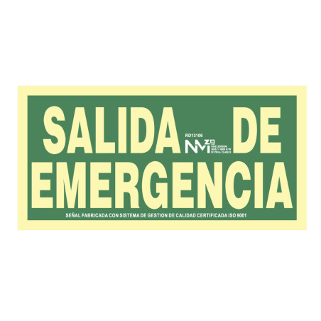 Sign Normaluz Salida de emergencia PVC