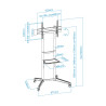 Trolley TooQ FS1170M-B 37"-70" 50 kg