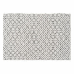 Carpet White Grey 70 % cotton 30 % Polyester 160 x 230 cm