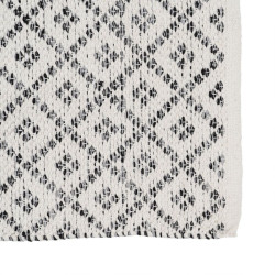 Carpet White Grey 70 % cotton 30 % Polyester 160 x 230 cm