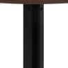 Table Black Natural MDF Wood 60 x 60 x 75 cm