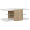 Side table DKD Home Decor White Brown Crystal MDF Wood 110 x 60 x 45 cm