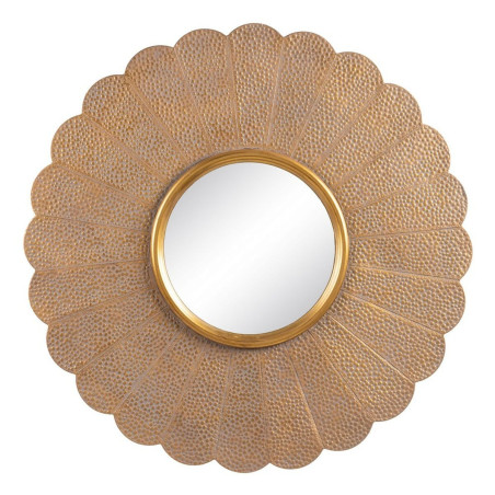 Wall mirror 86 x 3 x 86 cm Golden Metal