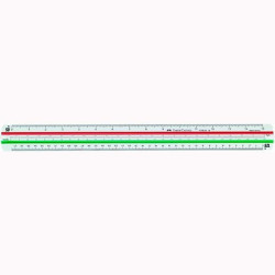 Scale ruler Faber-Castell Triangular White 30 cm (10 Units)