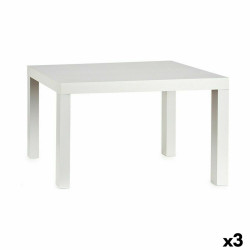 Side table White Wood 50 x 45 x 79 cm (3 Units)