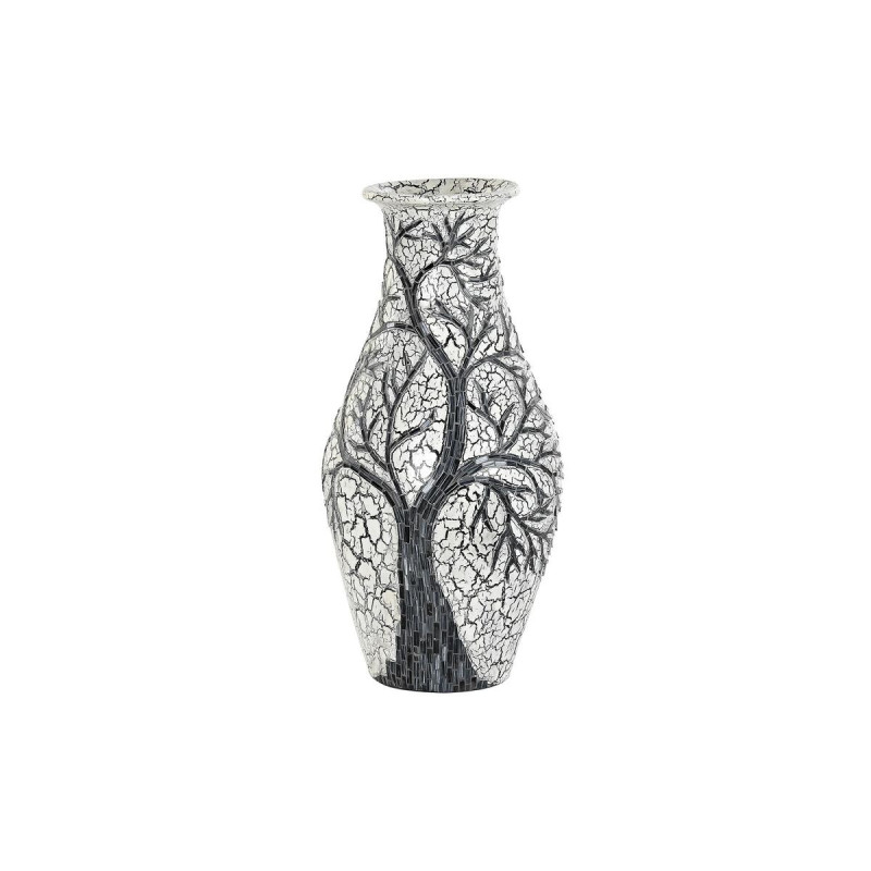 Vase DKD Home Decor Tree White Black White/Black Crystal Terracotta 29 x 29 x 60 cm