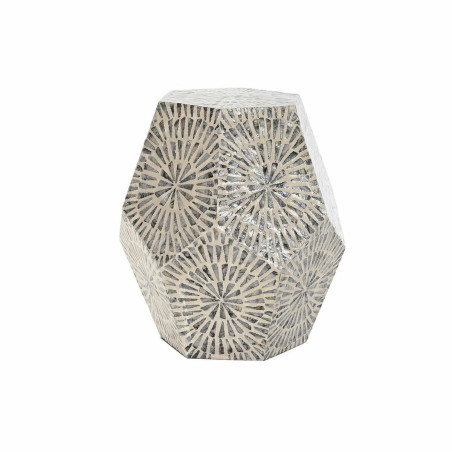 Side table DKD Home Decor 46 x 46 x 50 cm Grey Beige Mother of pearl