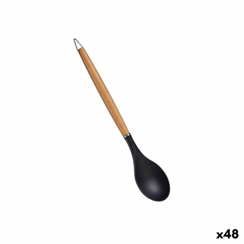 Ladle Black Nylon beech wood 7 x 2 x 32,5 cm (48 Units)