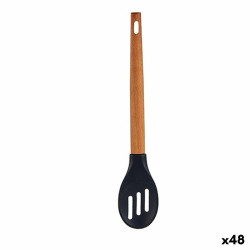 Ladle Black Silicone beech wood 6 x 1,8 x 30,5 cm (48 Units)