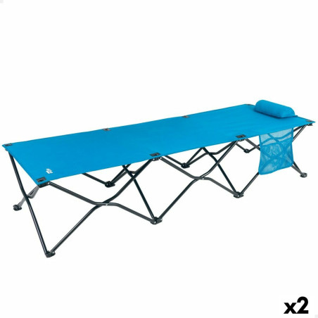 Folding bed Aktive Blue Camping 178 x 62 x 38 cm 178 x 38 x 62 cm (2 Units)