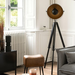 Floor Lamp Atmosphera Loft Lahti Tripod Black Metal (156,5 x 65 x 57 cm)