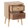 Nightstand SASHA 40 x 30 x 57 cm Natural Wood Cream