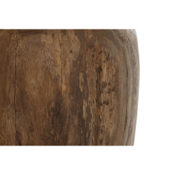 Vase Home ESPRIT Natural Dark brown Teak 25 x 25 x 40 cm