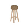 Stool Home ESPRIT Beige Natural Teak Fibre 32 x 32 x 75 cm