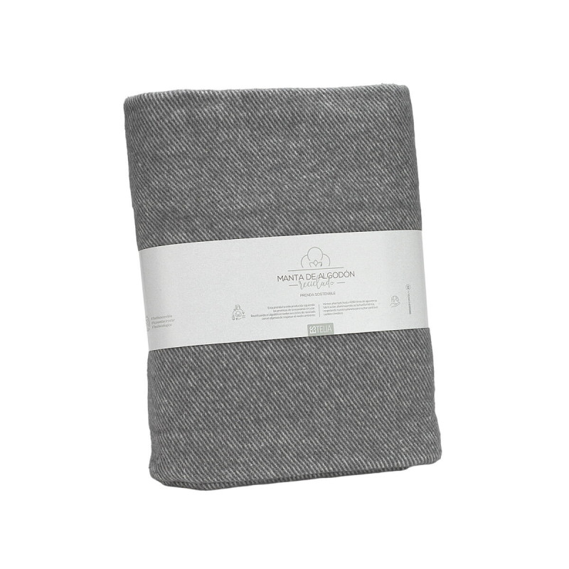 Blanket Alexandra House Living Lares Grey 230 x 240 cm