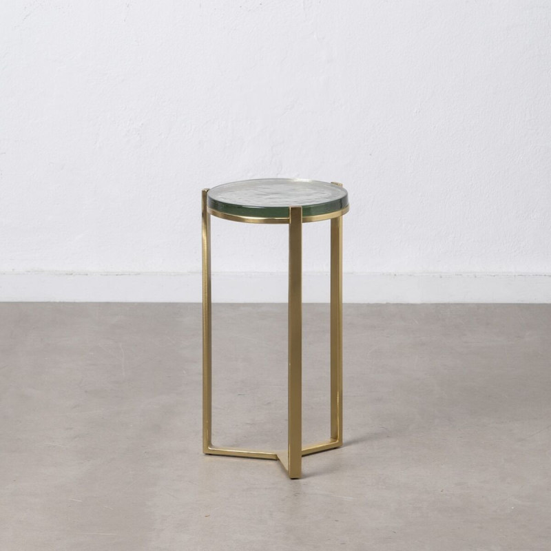 Side table 28 x 28 x 53,5 cm Crystal Golden Metal