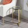 Side table 28 x 28 x 53,5 cm Crystal Golden Metal