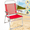 Folding Chair Aktive Menorca Red 48 x 88 x 50 cm (4 Units)