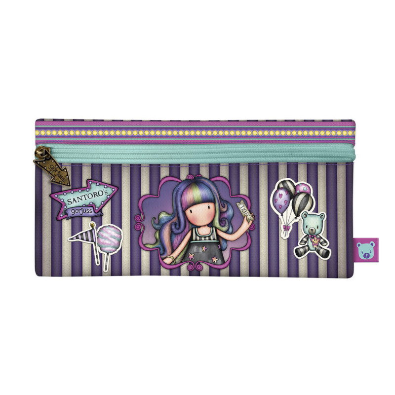 School Case Gorjuss Up and away Purple (22 x 11 x 1.5 cm)