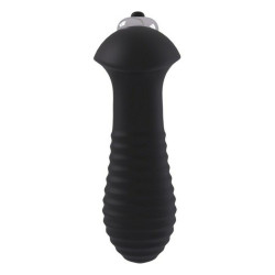 Anal plug S Pleasures Spiral Black Black/Silver