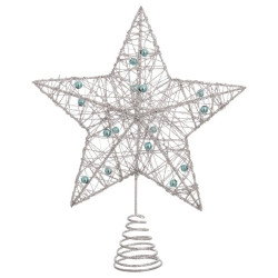 Christmas star Silver Metal 20 x 5 x 25 cm